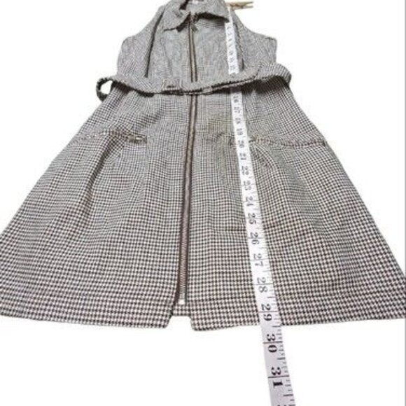 Guess Jeans USA Girls Chevron Jumper Dress White Brown/Blue Plaid Girls Size 3 - Picture 10 of 10